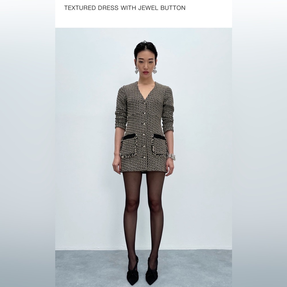 Tweed texture dress